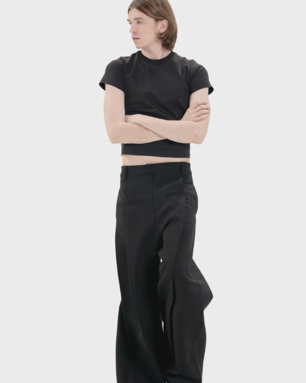 fax copy express wide leg suit pants - スラックス