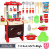 Load image into Gallery viewer, 22Pcs/22+46Pcs Simulation Kitchen Role Play Cooking Set Toys with Sound Light for Kids Gift