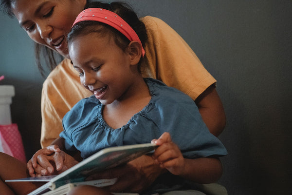 parent reading with child