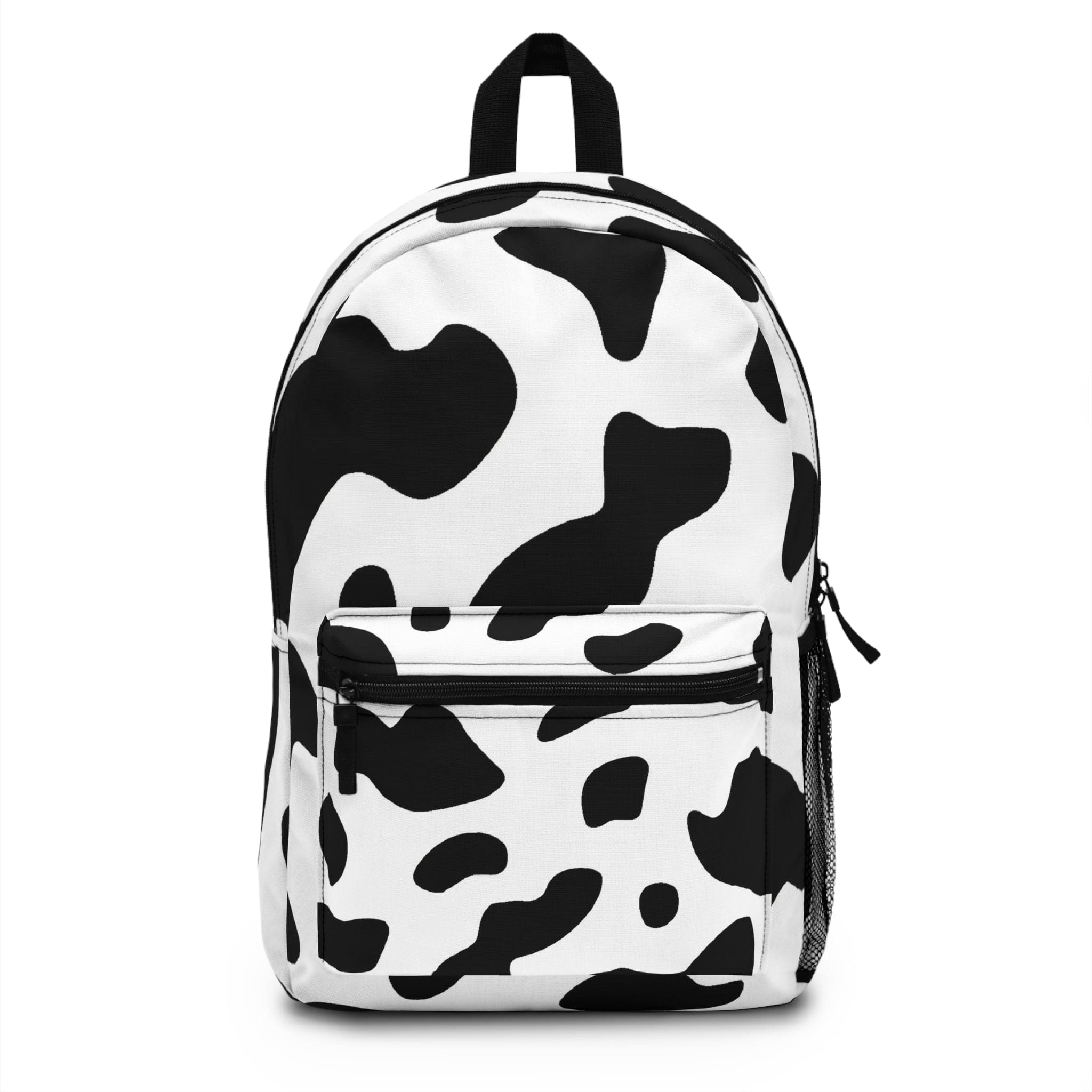 Backpack Work/school/leisure - Waterproof - Black and White Abstract Cow Print Pattern