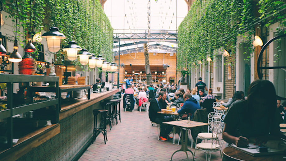 Plants in a restaurant