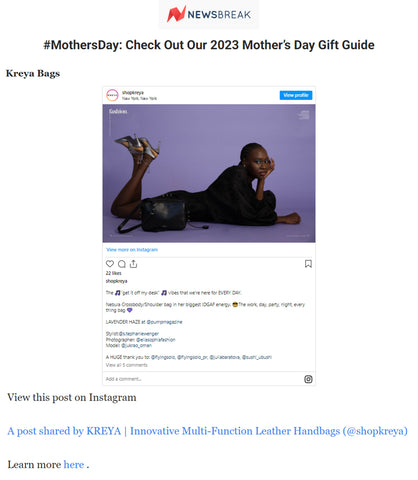 News Break - check out our mother's day gift guide