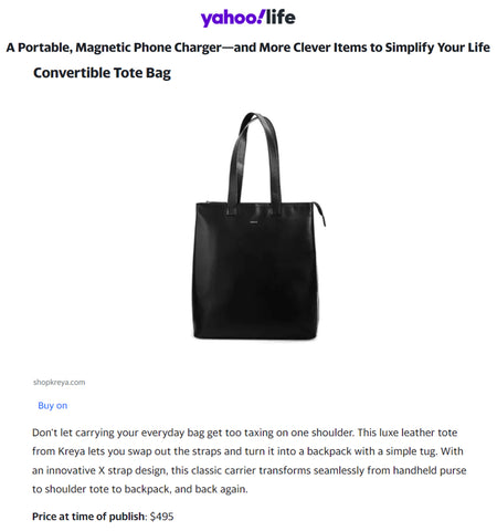 Clever Items to Simplify your life featuring the Kreya Backpack Tote