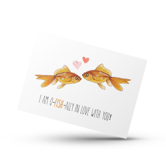 Congrats on making it O Fish al card, Cute wedding card, Fish pun card for  couple, Funny Wedding card, Engagement card, Bride and Groom card