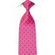 Mila Schon Men’s Rhinestone Necktie Foulard On Pink With 