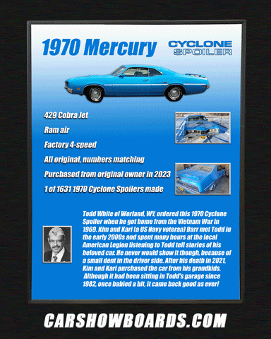 Mercury Car Show Board
