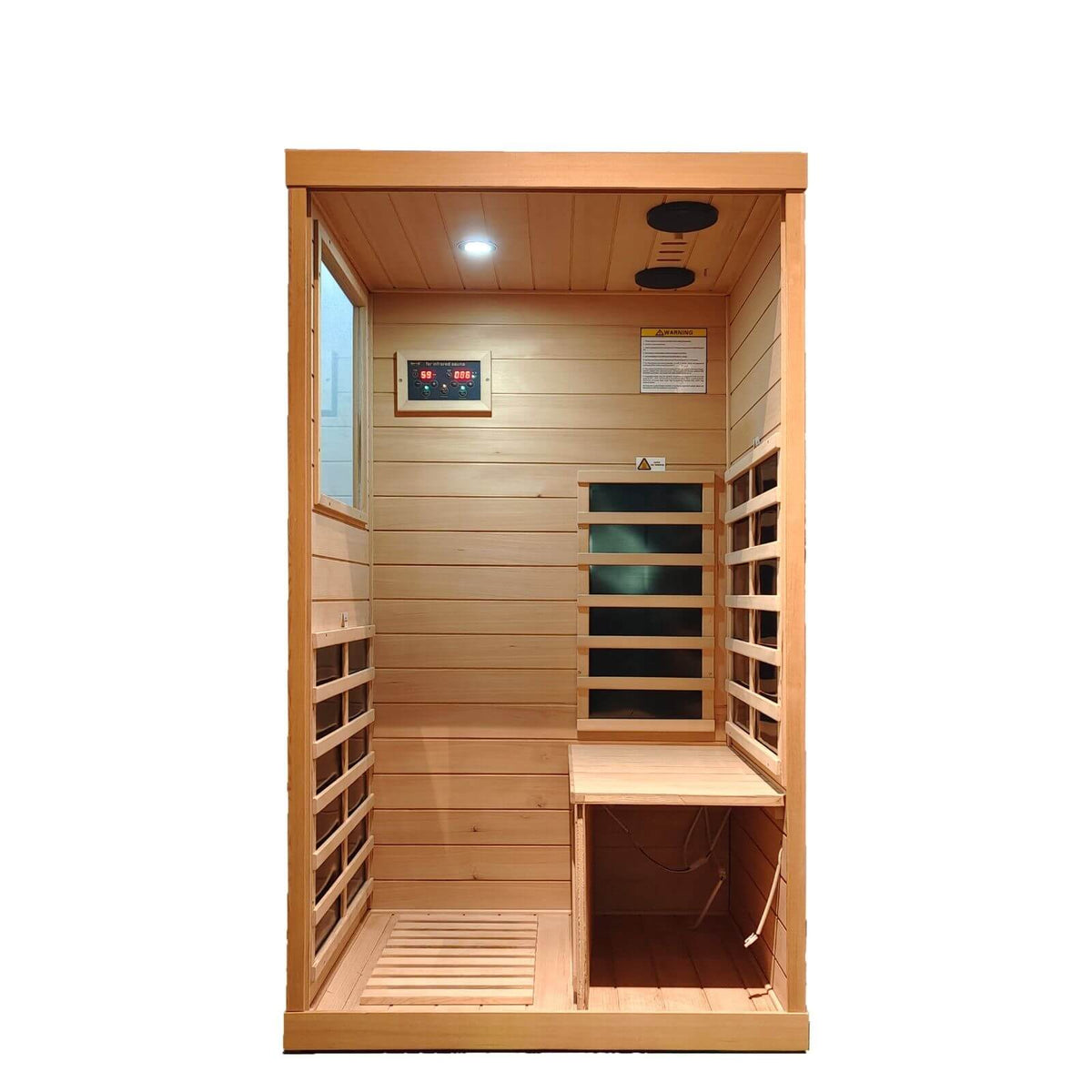 Purity-909MH 1 Person Side Door Infrared Sauna in Hemlock | Save $420 –  SalusHEAT