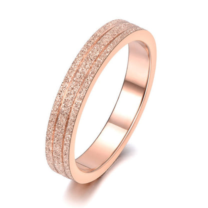 Three Lines Rose Gold Ring-Rings-Magge Style