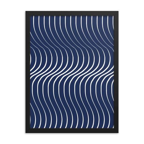 Blue Waves Framed Art Poster-Magge Style