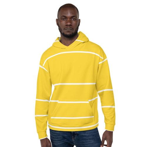 Yellow Line Men Comfy Long Sleeves Unisex Hoodie-Magge Style