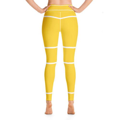 Yellow Line Women's Yoga Leggings-Magge Style