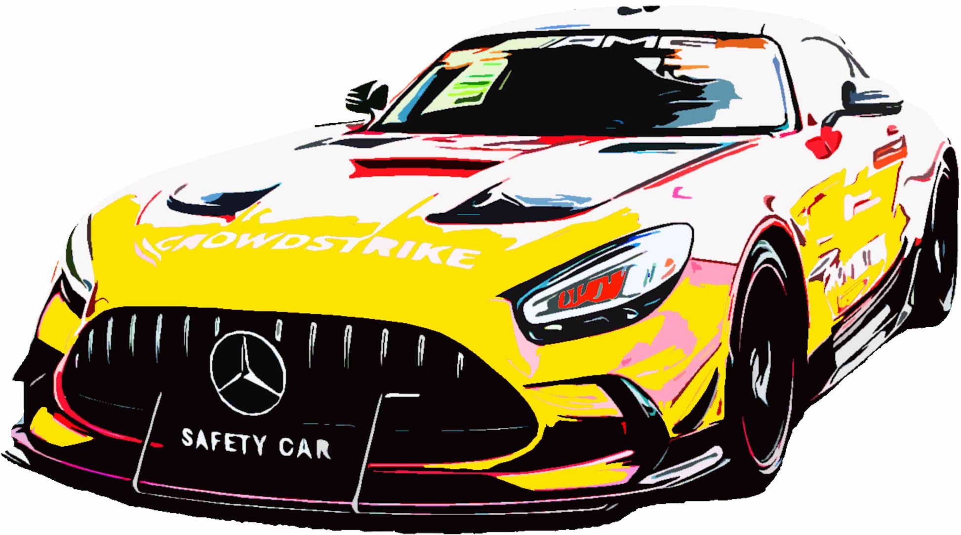 toewijding tapijt Discriminerend Mercedes Benz AMG GT-R Safety Car F1 sticker sheet.