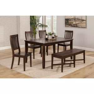 Alpine Furniture Rustica 6 Piece Dining Set, Dark Espresso 4122 - Archic Furniture