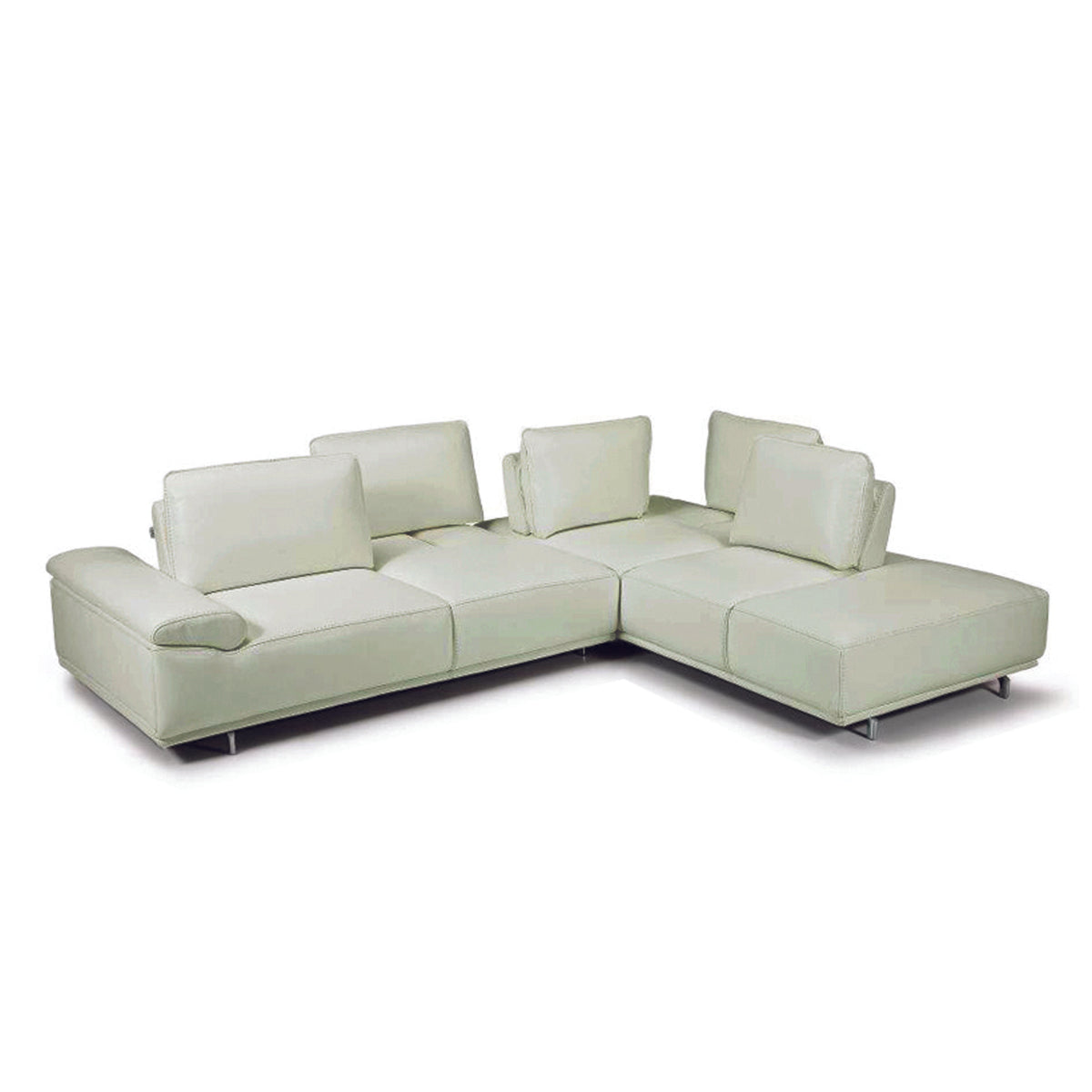 Bellini Modern Living Roxanne Right Hand Facing Sectional Light Grey C ...