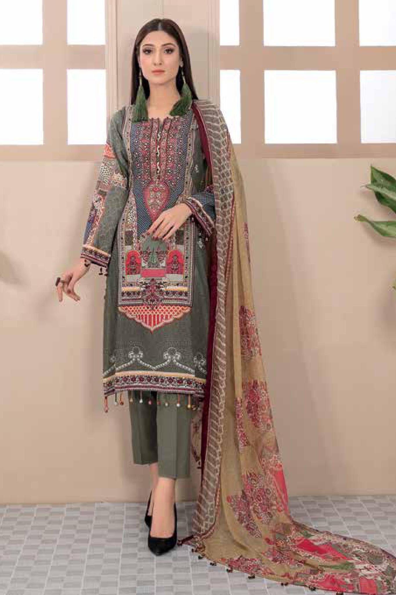 Anabella by Tawakkal Stitched 3 Piece Lawn Collection'2022-AN-7237
