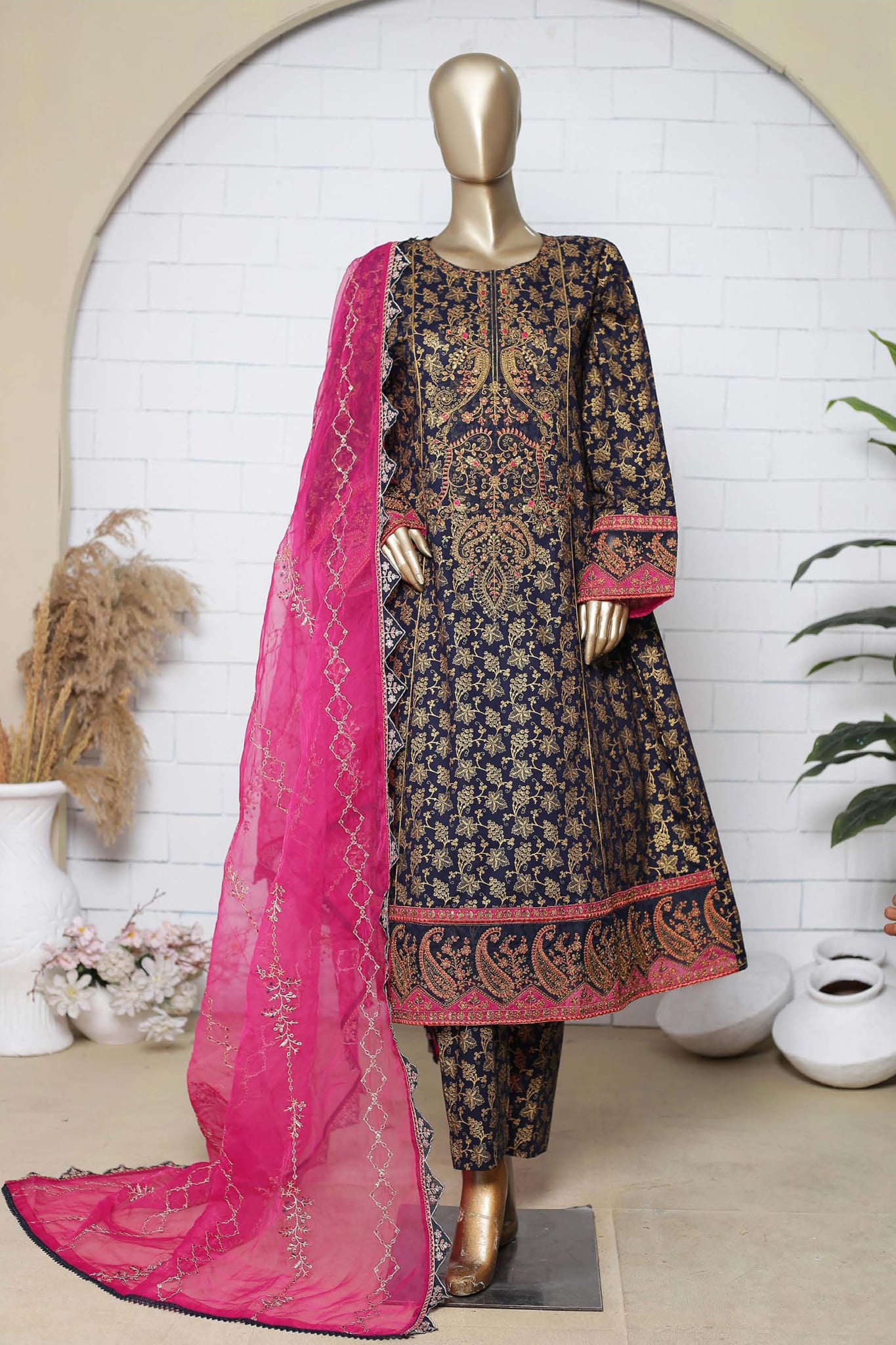 Chandni Ratain by Bin Saeed Stitched 3 Piece Emb Frocks Collection'202 ...