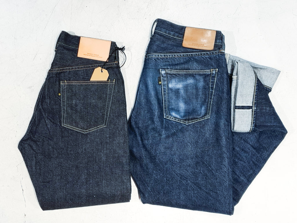 japanese selvedge denim raw and faded comparison