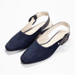 Vinci Shoes Lele Navy Blue Ballerinas