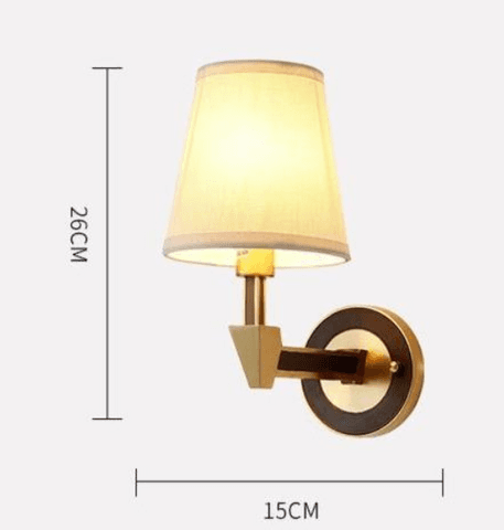 Nordic Minimalist Bedroom Bedside Full Copper Wall Lamp