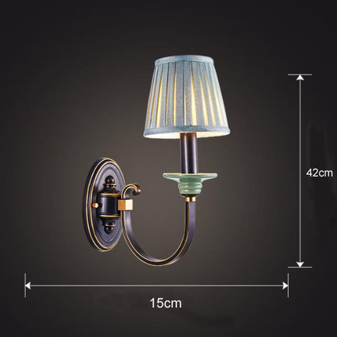 Retro Style Bedroom Bedside Lamp Full Copper Wall Lamp