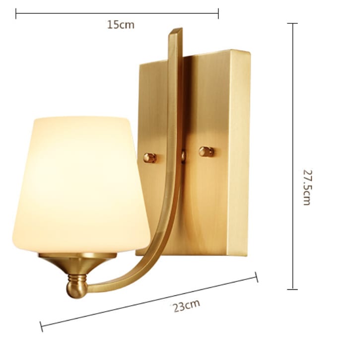 All Copper Bedroom Bedside Lamp Mirror Front Lamp