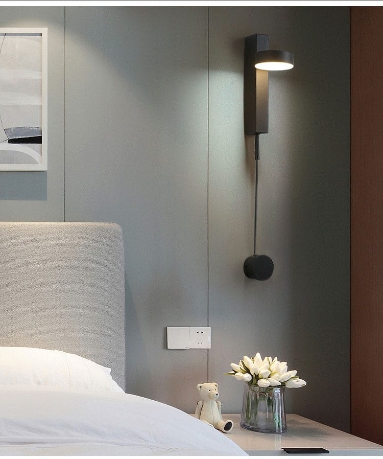 Modern LED Wall Lamps with Rotation Sconce Light for Bedside