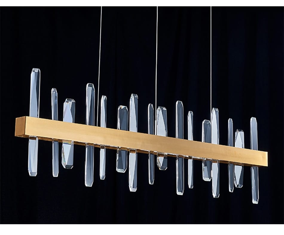 Kyala - Modern Rectangle Gold Crystal Chandelier