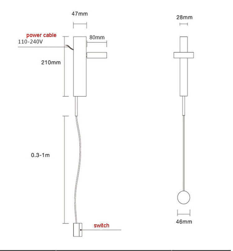 Modern LED Wall Lamps with Rotation Sconce Light for Bedside