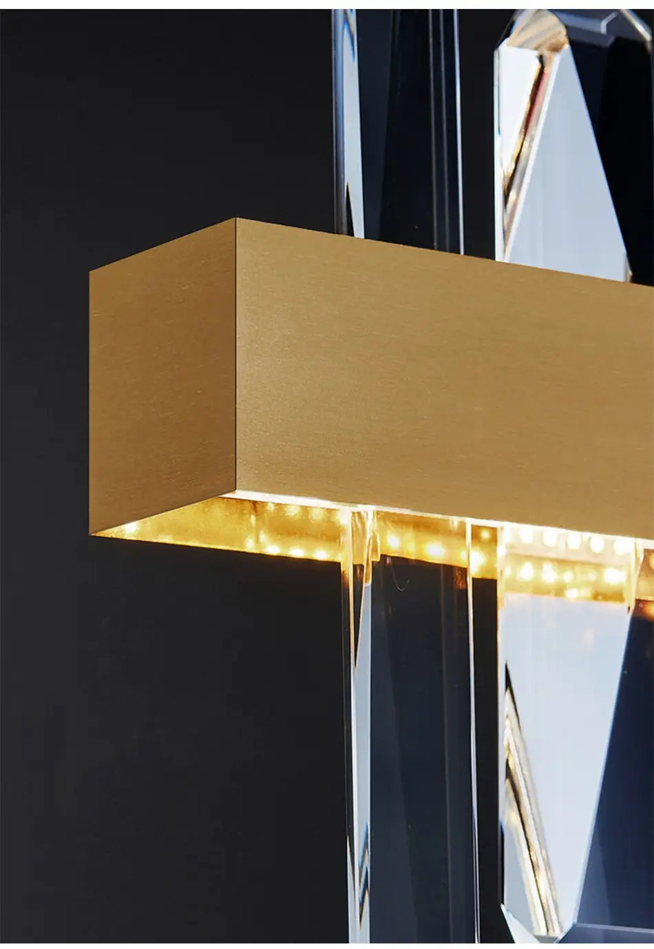 Kyala - Modern Rectangle Gold Crystal Chandelier