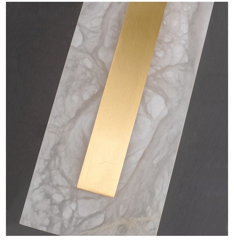 Postmodern Luxury Copper Marble Wall Lamp in Gold shade For