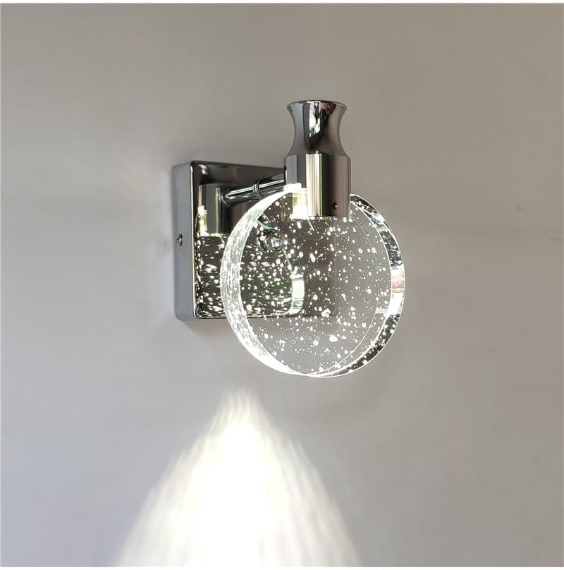 Simple Crystal LED Wall Lamp for Bathroom Bedroom