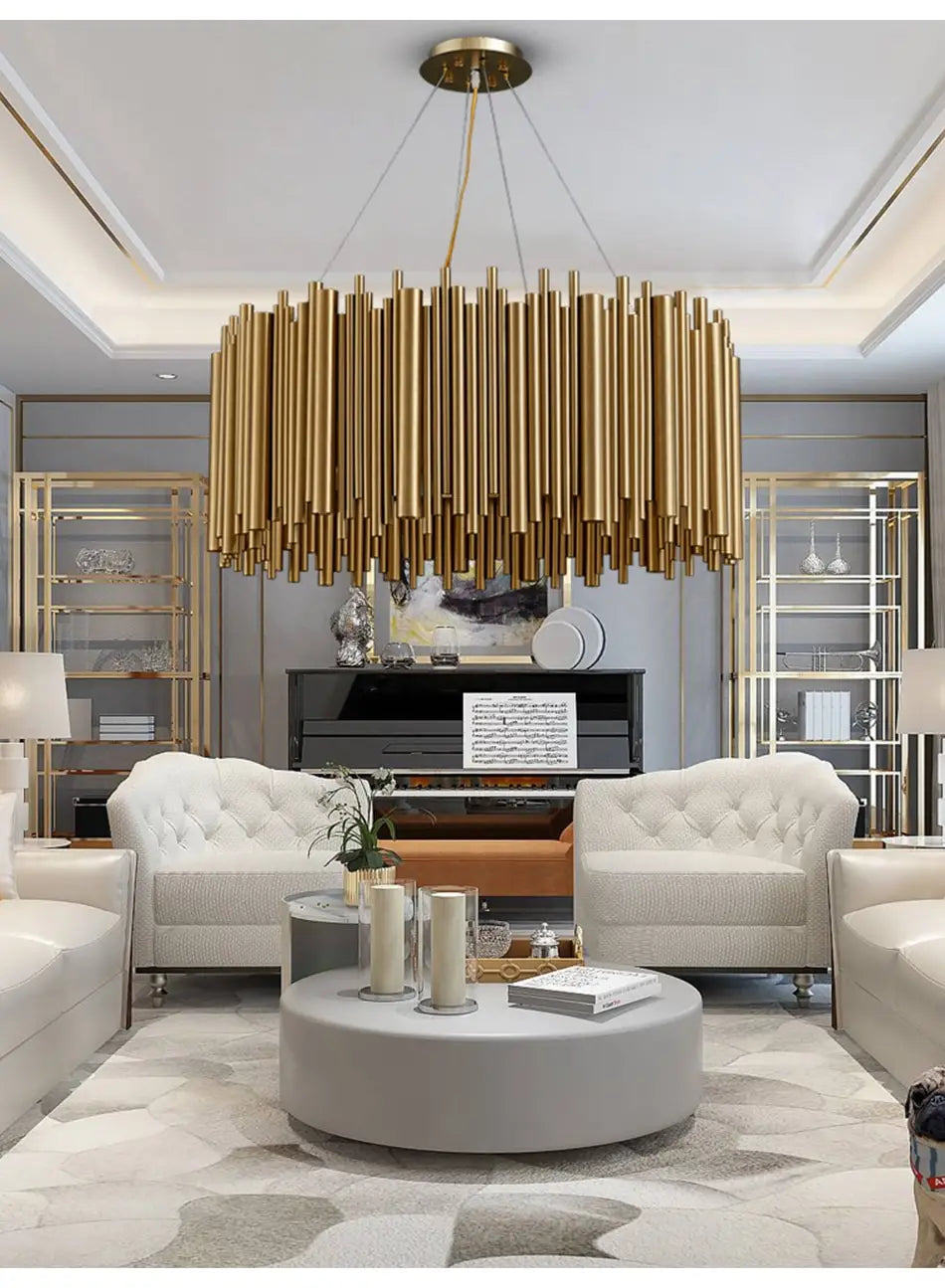 Maddison - Luxury Modern Round Gold Chandelier For Living