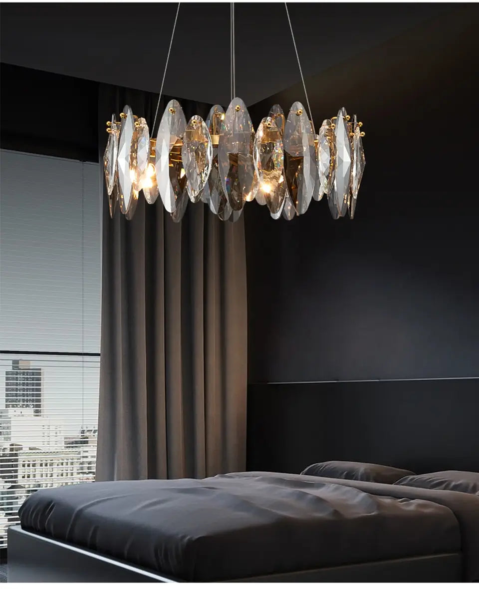 Genesis - Modern Luxury crystal chandelier round/wave design
