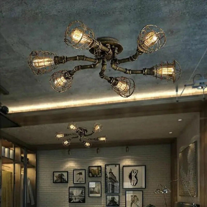 Earl - American Retro Water Pipe Chandelier