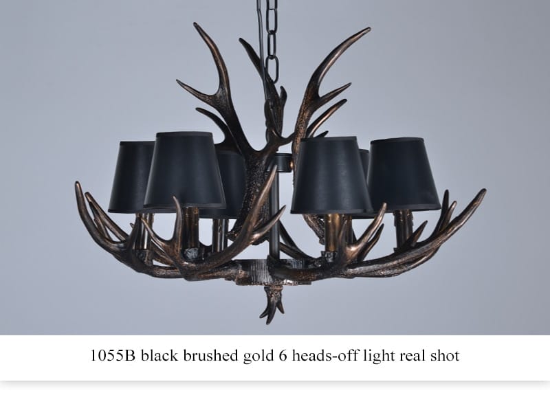 American Country Retro style Antler 2 Tier Chandelier Lamp