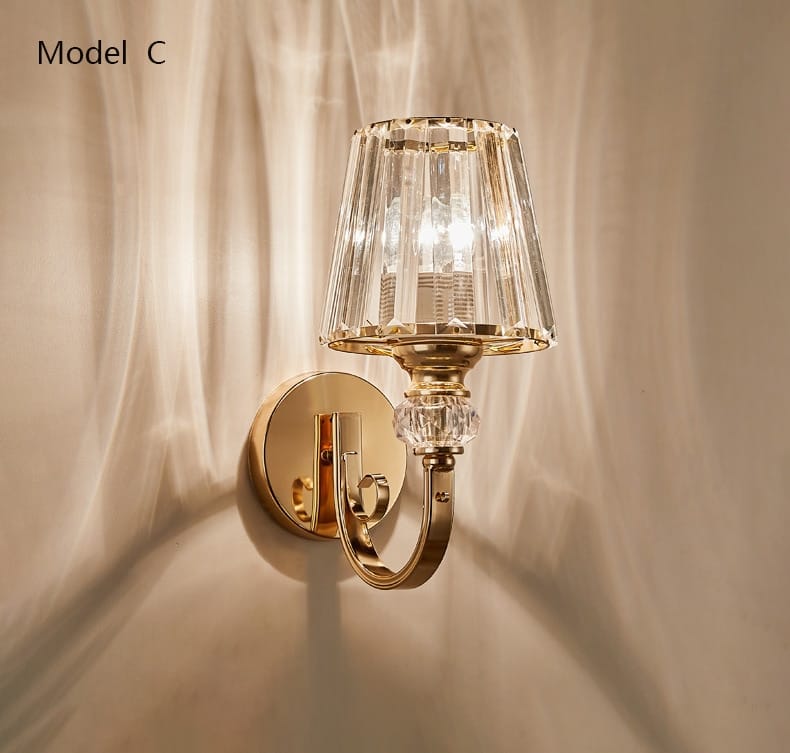 Modern Minimalist Wall Lamp with Glass Shade for Bedside