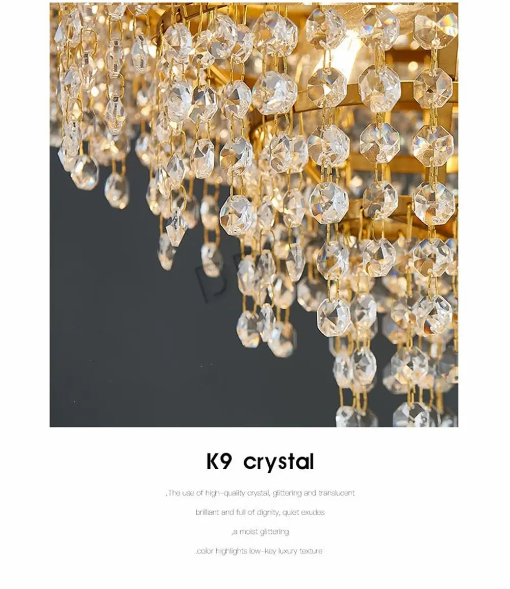 Lizzie - Crystal Luxury Tassels LED Ceiling Chandelier