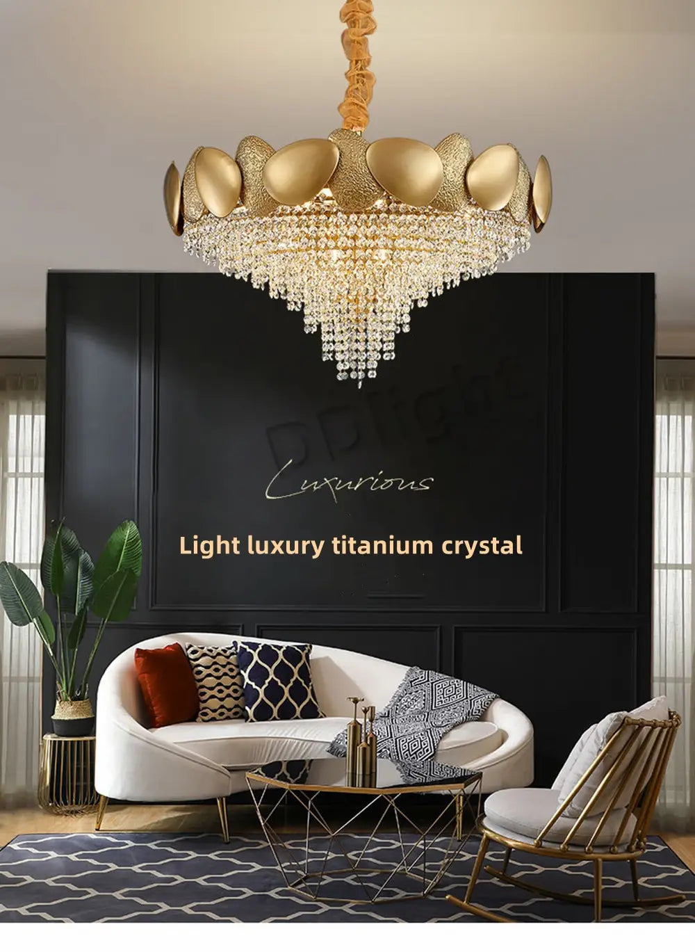 Lizzie - Crystal Luxury Tassels LED Ceiling Chandelier
