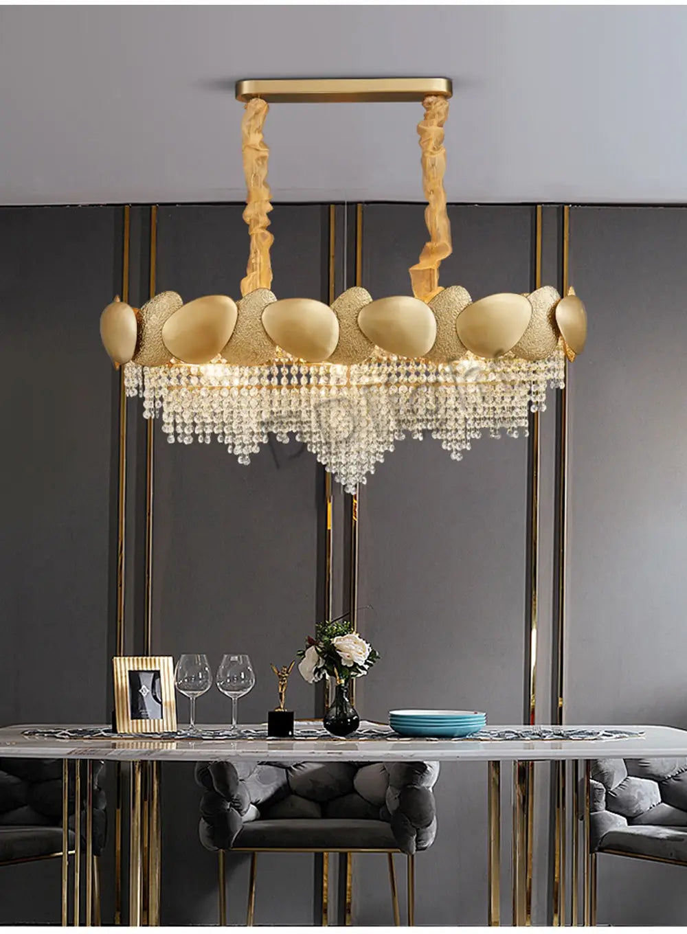 Lizzie - Crystal Luxury Tassels LED Ceiling Chandelier