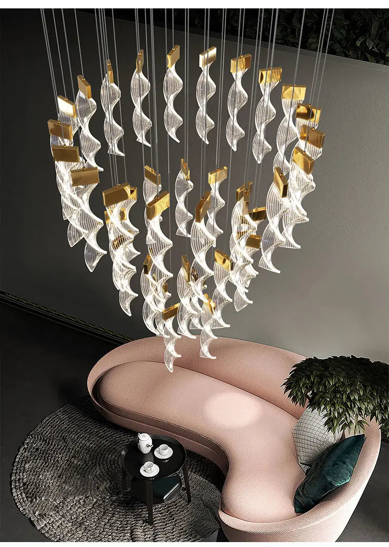 Alura - Designer Spiral chandelier
