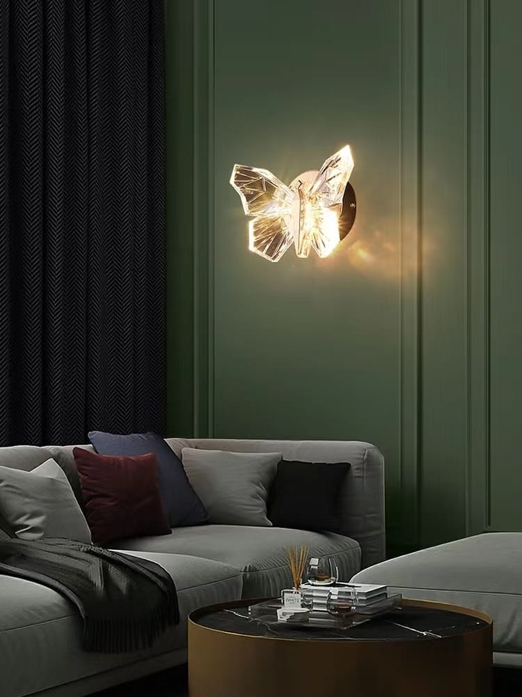 Nordic Creative Luxury Butterfly wall lamp for Bedroom