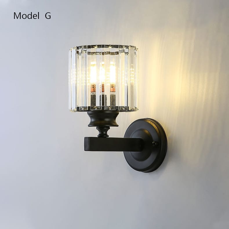 Modern Minimalist Wall Lamp with Glass Shade for Bedside