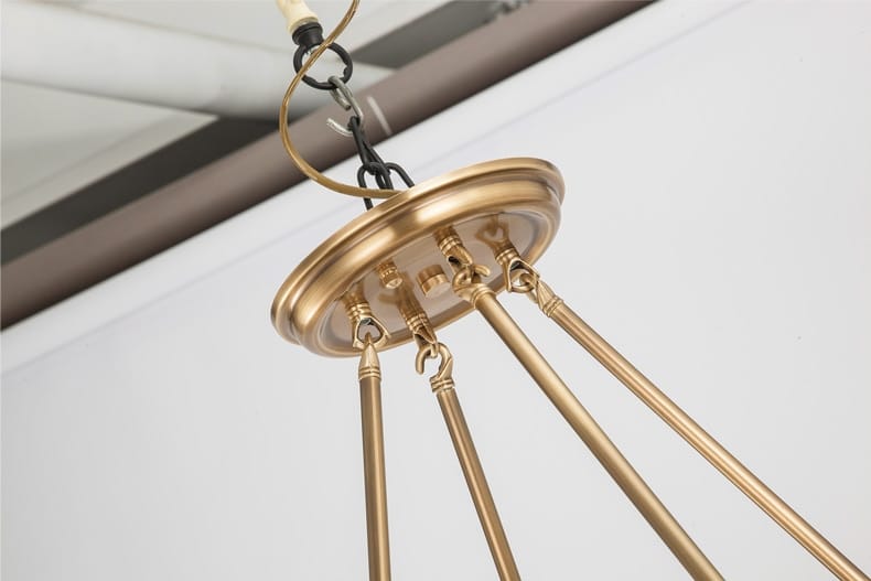 Copper Round 6 - 8 Light Chandelier for Bedroom Kitchen