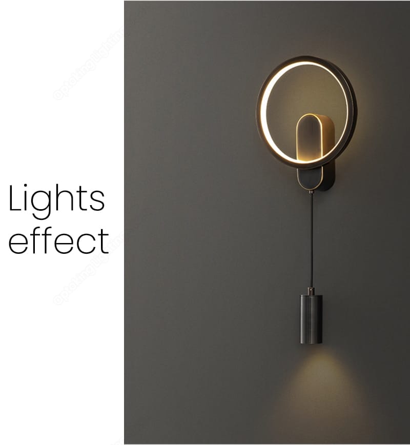 Modern Nordic LED Wall Lamp For Bedroom Black/Gold