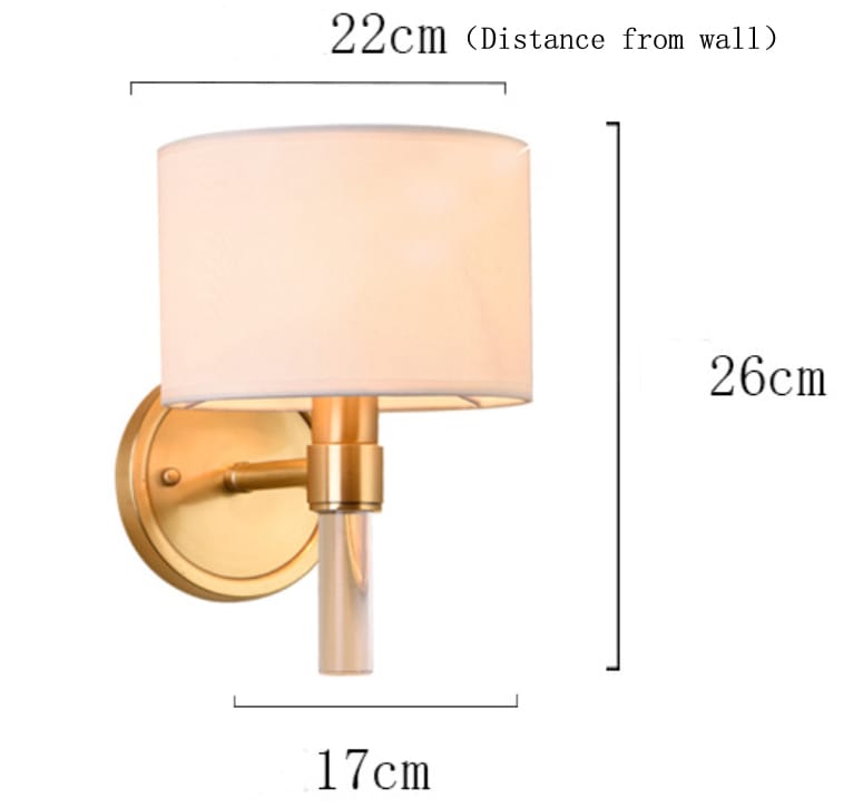 Full Copper Post-modern Wall Lamp Simple Beautiful Nordic