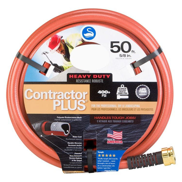 Flexon Heavy-Duty Commercial Grade Lightweight Contractor Hose with Crush  Proof Couplings, 75-ft