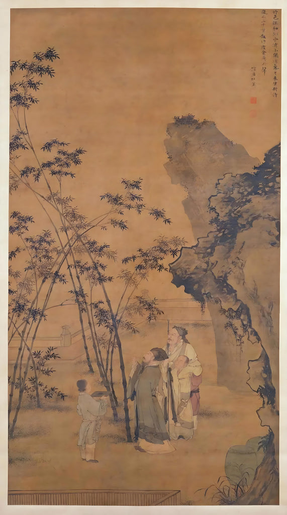 Bamboo Painting by Du Jin, a Ming Dynasty painter