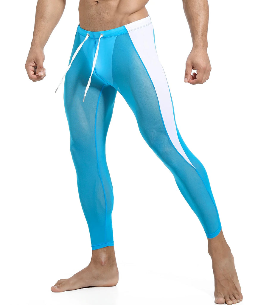 Kingsir Crazy Yoga Mens Travel Pants Mesh Sexy Women's Pants