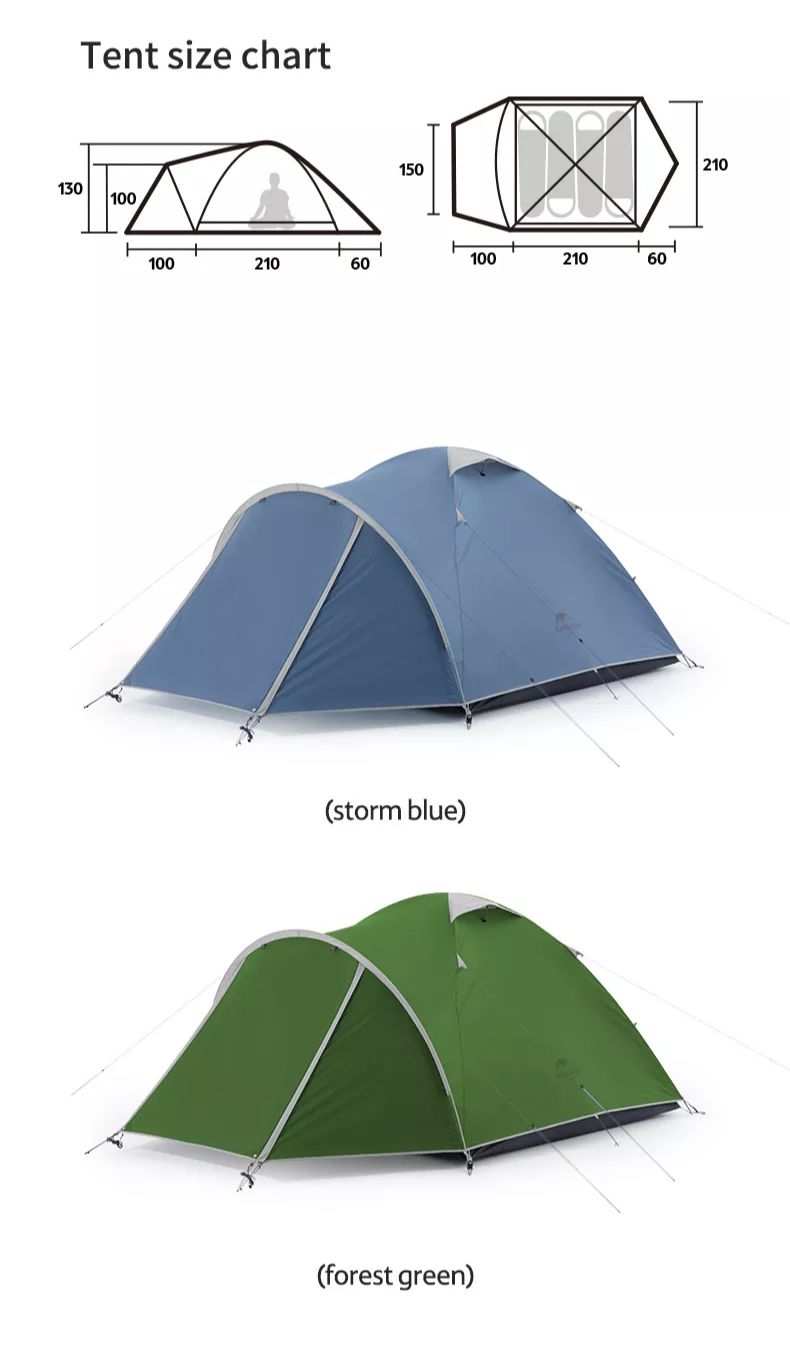 Naturehike 3 to 4 Person P-Plus One Bedroom One Living Room Tent –  ezcampphoutdoorhub