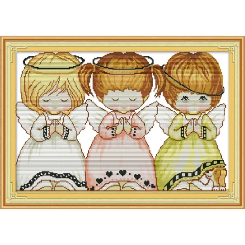 Three little angels 2#N# – Needlework Kits - UK